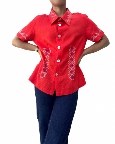 T’boli top in red 1