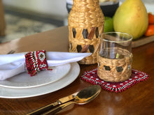 Charger l'image dans la galerie, Set of 6 coasters with beads
