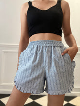 Load image into Gallery viewer, Mademoiselle shorts in light blue with ruffles