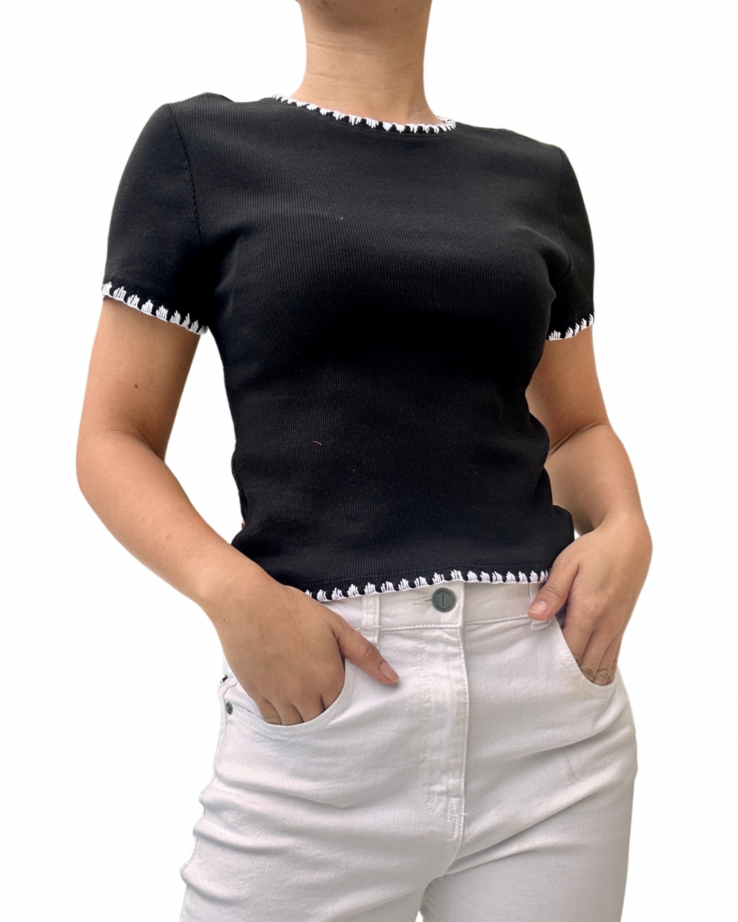 Abra shirt crop top black 01