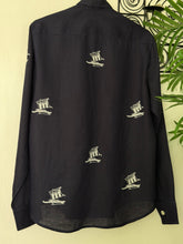 Charger l'image dans la galerie, Vinta navy blue polo long sleeve