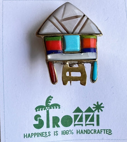 Pista bahay small brooch 02