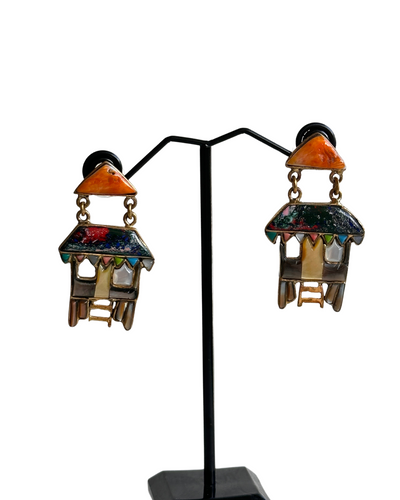 Bahay kubo earrings 01