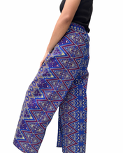 Load image into Gallery viewer, Nella blue wrapped around pants free size