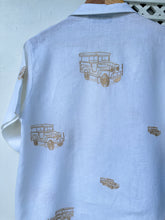Load image into Gallery viewer, Jeepney polo white camp collar