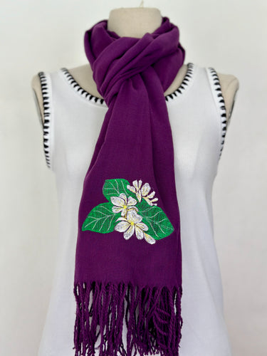 Sampaguita violet scarf