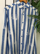 Charger l'image dans la galerie, Jeepney stripe blue long sleeves polo