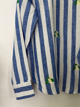 Charger l'image dans la galerie, Sampaguita stripe blue long sleeves polo