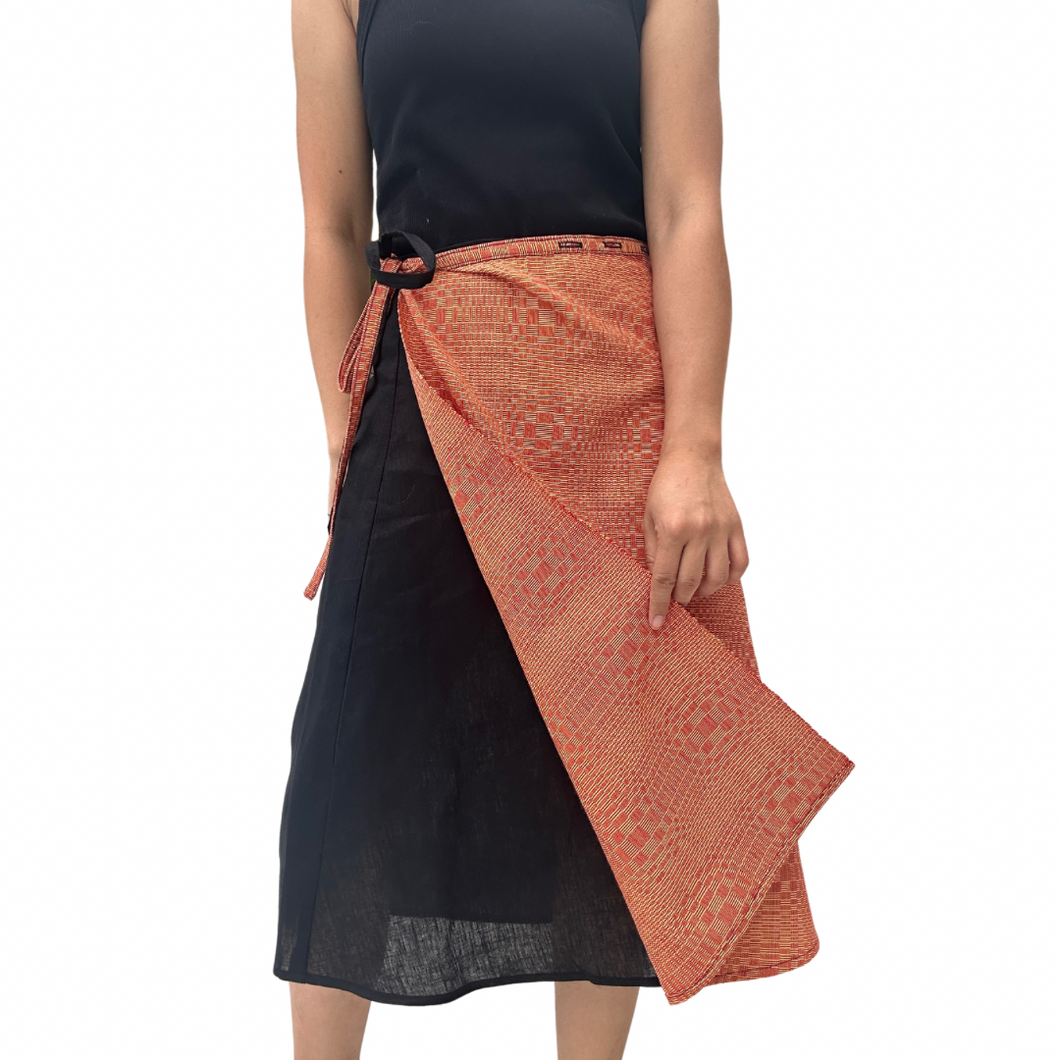 Binakol orange wrap skirt