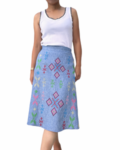 Denim linen South cotabato skirt Size XS
