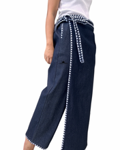 Load image into Gallery viewer, Veronica denim Garterized wrap pants