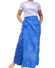 Load image into Gallery viewer, T’boli Garterized wrap pants blue