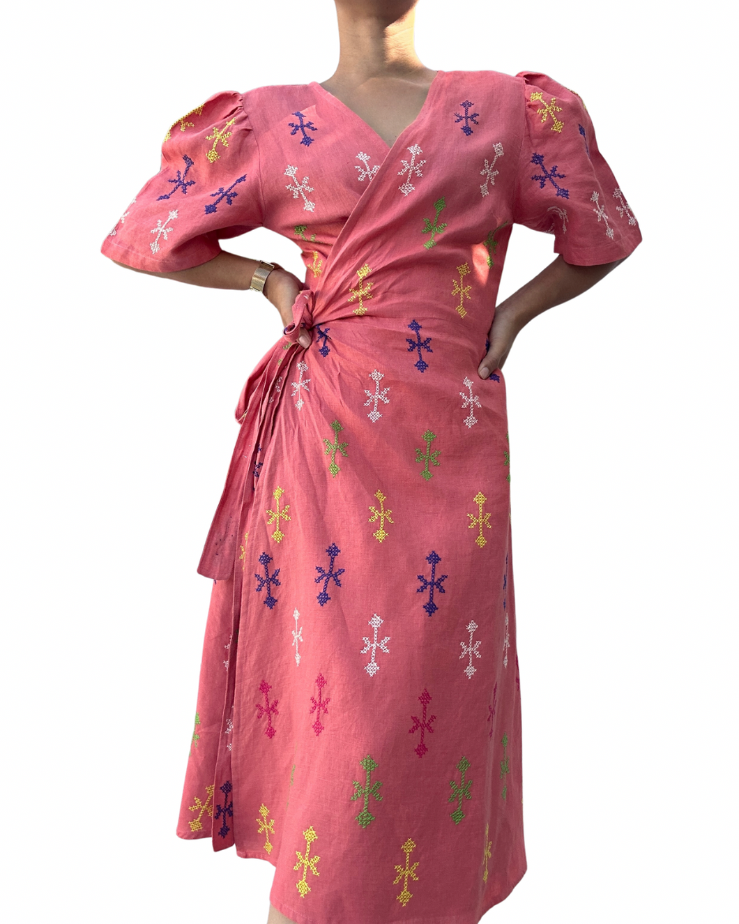 Coral T’boli Wrap dress