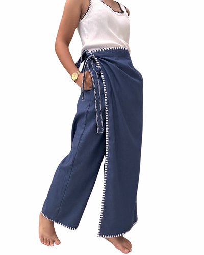 Veronica Garterized wrap pants