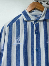 Charger l'image dans la galerie, Vinta stripe blue long sleeves polo