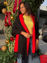Charger l'image dans la galerie, Abra shawl black red