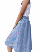 Charger l&#39;image dans la galerie, Denim linen  South cotabato skirt Size S