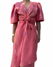 Load image into Gallery viewer, Coral T’boli Wrap dress