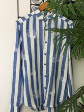 Charger l'image dans la galerie, Jeepney stripe blue long sleeves polo