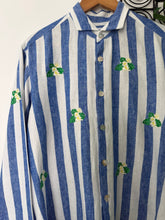 Charger l'image dans la galerie, Sampaguita stripe blue long sleeves polo