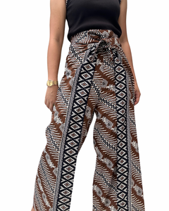 LJ brown wrapped around pants free size