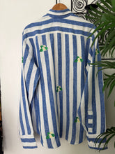 Charger l'image dans la galerie, Sampaguita stripe blue long sleeves polo