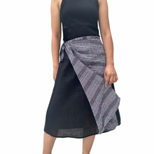 Load image into Gallery viewer, Binakol black wrap skirt