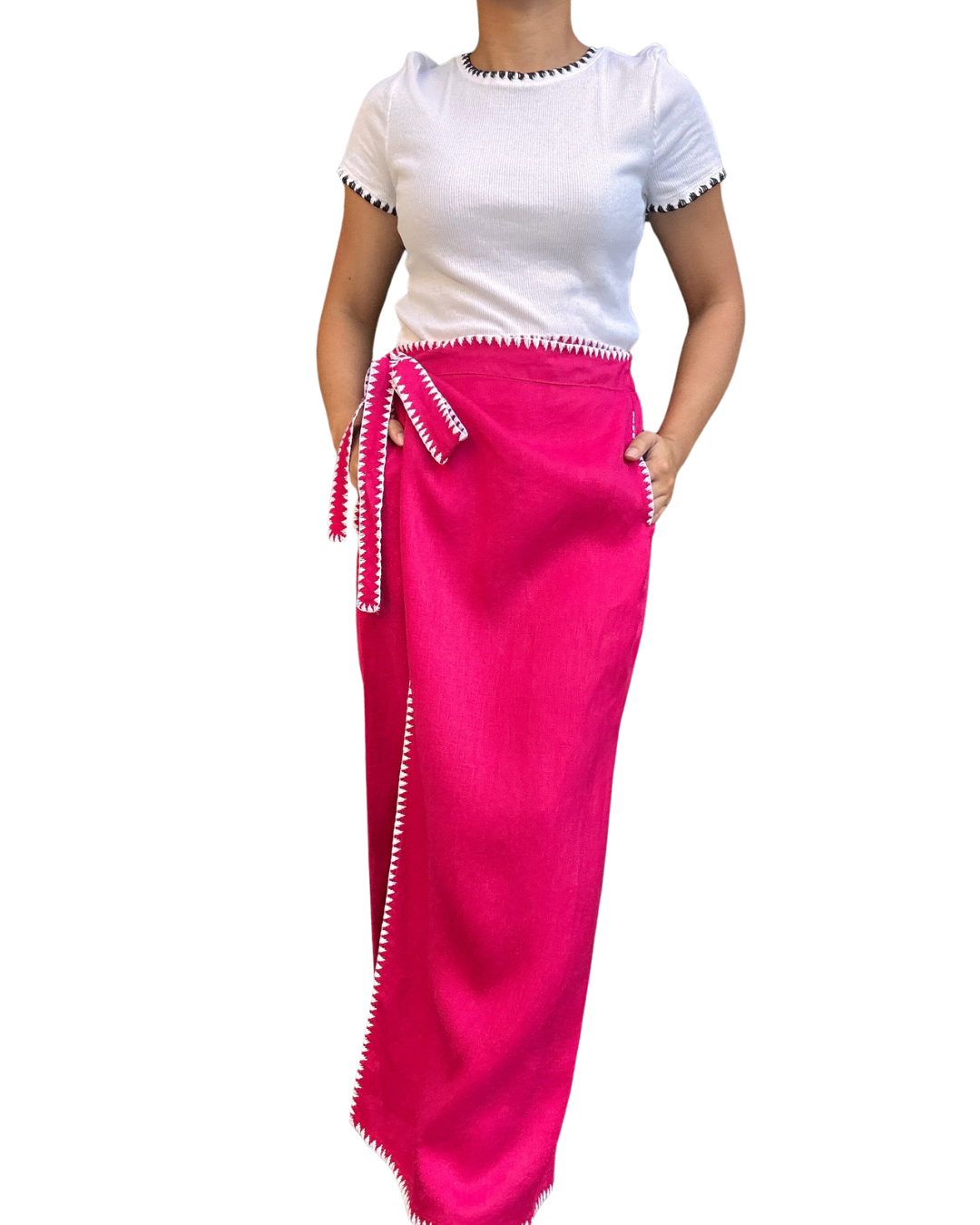 Garterized Veronica pink Garterized wrap pants – Liwayway.ph