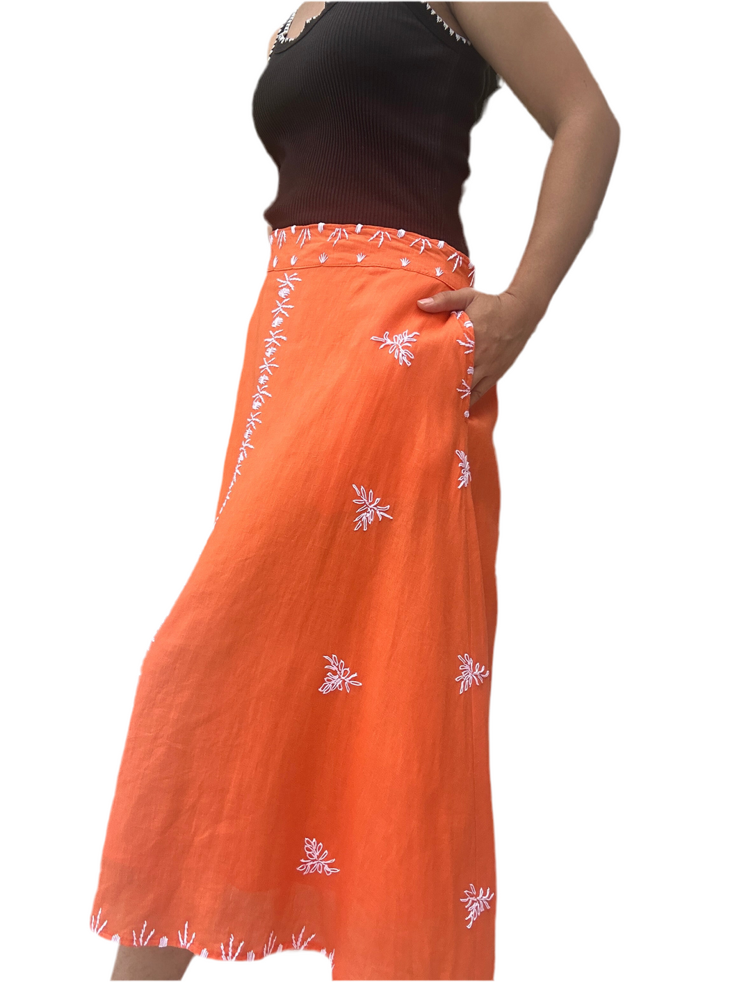 Mila Tweetums skirt in orange