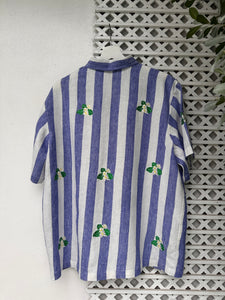 Sampaguita polo in stripe