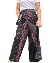 Load image into Gallery viewer, T’boli Garterized wrap pants black