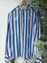 Charger l'image dans la galerie, Vinta stripe blue long sleeves polo