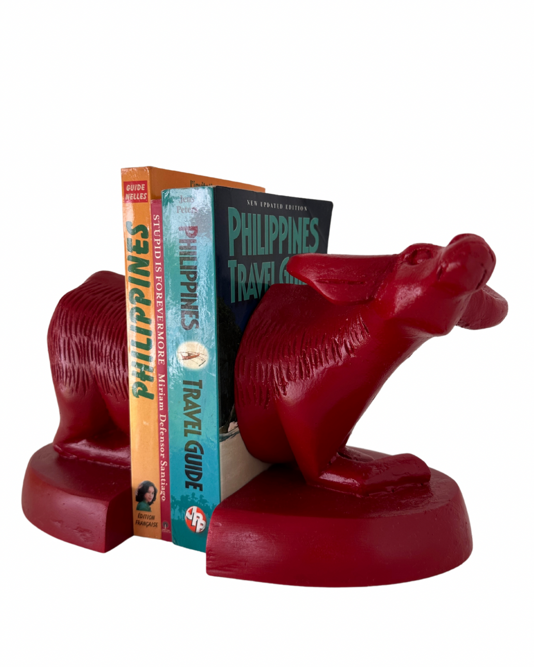 Carabao bookends in red