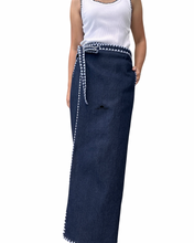 Load image into Gallery viewer, Veronica denim Garterized wrap pants