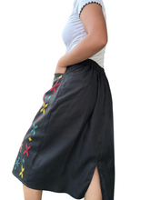 Load image into Gallery viewer, South cotabato black linen skirt Size L