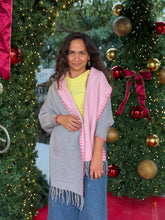 Load image into Gallery viewer, Abra shawl grey pink