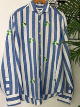 Charger l'image dans la galerie, Sampaguita stripe blue long sleeves polo