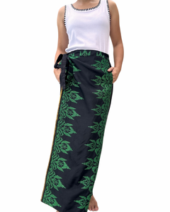 Inaul Garterized wrap pants green