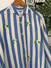 Charger l'image dans la galerie, Sampaguita stripe blue long sleeves polo