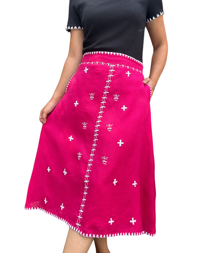 Tweetums skirt in fuchsia