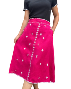 Tweetums skirt in fuchsia