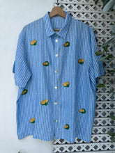 Load image into Gallery viewer, Calamansi blue stripe polo