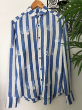 Charger l'image dans la galerie, Jeepney stripe blue long sleeves polo