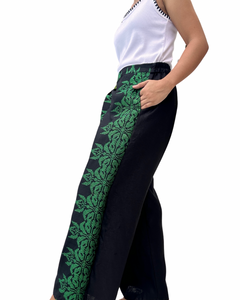 Inaul Garterized wrap pants green