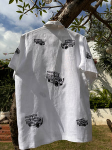 Jeepney polo in white