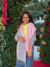 Load image into Gallery viewer, Abra shawl grey pink