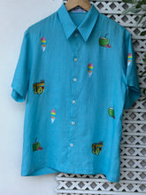 Load image into Gallery viewer, Mix embroidery polo in aquamarine