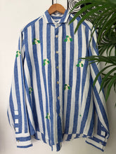 Charger l'image dans la galerie, Sampaguita stripe blue long sleeves polo