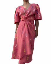 Load image into Gallery viewer, Coral T’boli Wrap dress