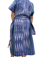 Load image into Gallery viewer, Ikat Sinag dress in blue green